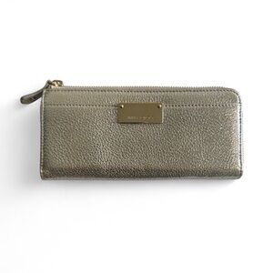 Jimmy Choo Metallic Gold Zip-Around Wallet